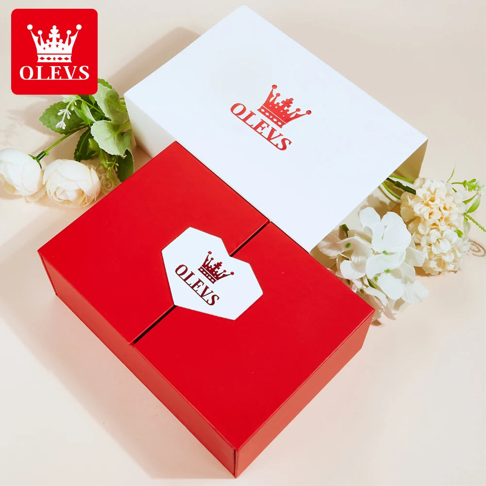 OLEVS 5501 Women Watch Fashion Tungsten Steel Brand Luxury Waterproof Watch Elegant Rose Gold Diamond Noble Women Quartz Watch