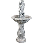 42-Inch Outdoor LED-Illuminated Water Fountain for Garden, Patio, and Decks