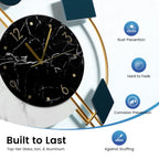 22 inch Marble Wall Clock Nordic Style Creative Luxury Wall Clock Silent Non-Ticking Silent Battery Operated Living Room Mid Century