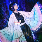 Fashion Anime Kochou Shinobu Cosplay Costume Kisatsutai Women Japanese Haori Uniform Wig Halloween Party Comic Con Outfit