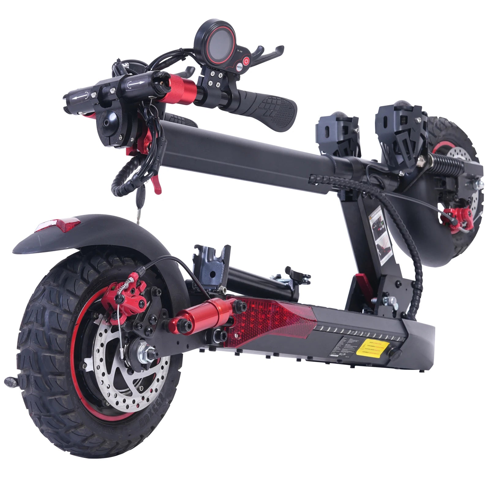 Foldable Electric Scooter 800W 48V 10 inch off-road Front-Rear Suspension E Scooter with Seat for Fun and Commuting