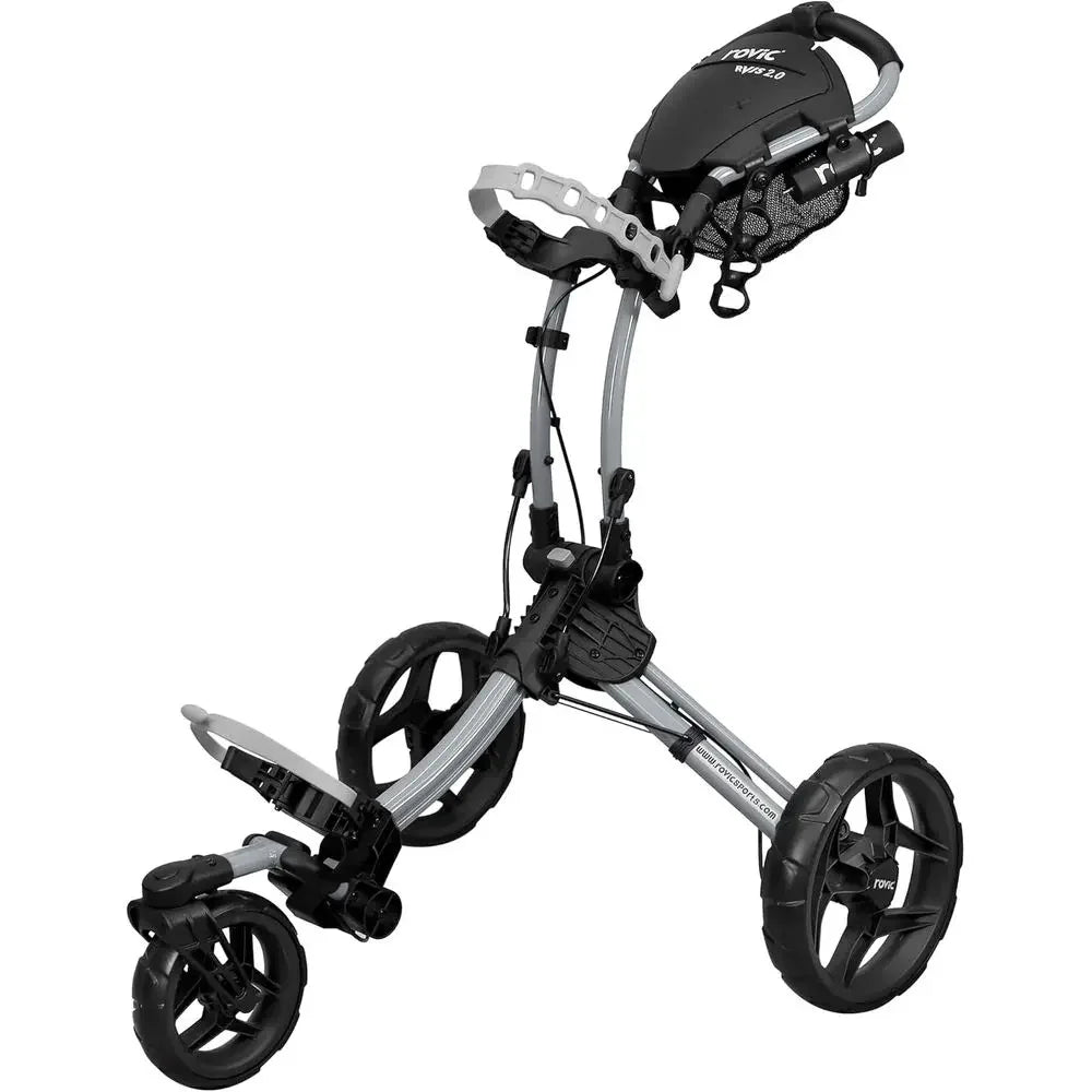 3-Wheel Swivel Front Golf Cart with 360-Degree Rotation and Foldable Design