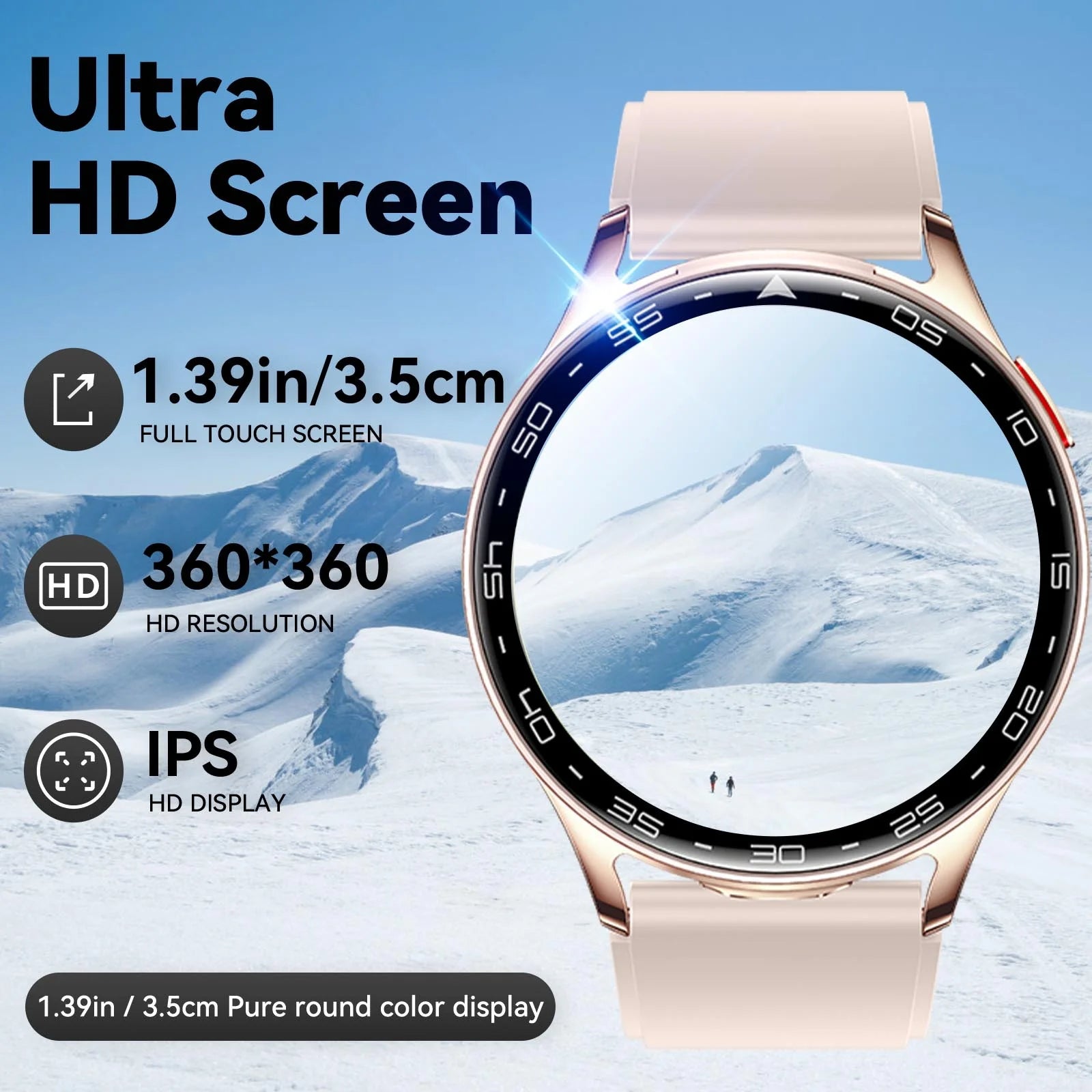 EIGIIS 2026 2-in-1 Smart Watch with Hidden Earbuds 1.39"IPS HD Screen 280mAh Sports Fitness Tracker Heart Rate Monitor for Women