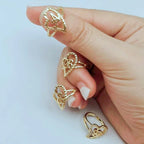 Duoying Custom Initial Rings Personality Hip-Hop Ring Heart Rings Letter Ring Heart Shape Gifts For Mom Gift