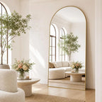 Arched Full Length Mirror 71"x26" - Floor Standing Body Mirror with Aluminum Frame,Leaning Hanging for Bedroom, Customized