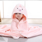 Toddler Bathrobe Infant Bath Towel Boy Girl Blankets Swaddle With Hood Cartoon Coral Fleece Towel Blanket Newborn Kids Bedding baby bath towel banheiras de bebê robôs bathrobes