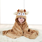 Toddler Bathrobe Infant Bath Towel Boy Girl Blankets Swaddle With Hood Cartoon Coral Fleece Towel Blanket Newborn Kids Bedding baby bath towel banheiras de bebê robôs bathrobes