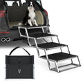 Extra Wide Dog Stairs for Large Dogs, Foldable Dog Ramp for Car with Non-Slip Surface, Dogs Stairs for Cars, High Beds, Truck,