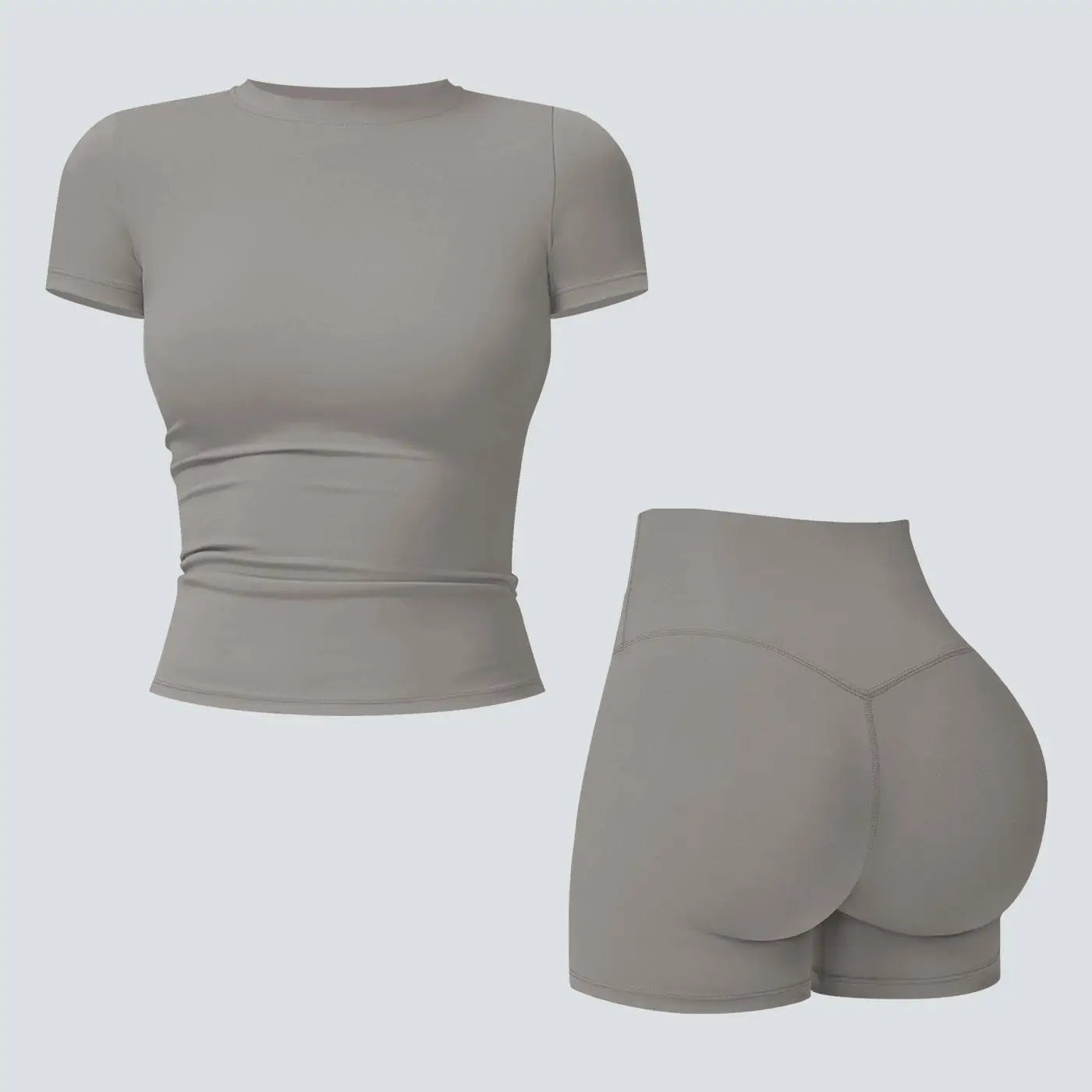 Tenwolf Women's 2 Piece Yoga Set Boat Neck Backless Tank Top High Waist Tummy Control Gym Fitness Activewear Quick-Dry Breathable Workout Clothes Athletic Sportswear