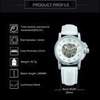 WINNER Fashion Elegant Mechanical Watch for Women Luminous Hands Business Classic Ladies Watches Top Brand Luxury Leather Strap