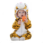 Halloween Costume Adult Family Plush Fleece Animal Onesie Hooded Jumpsuit Pajamas Set Cute Creature Mascot Party Outfit