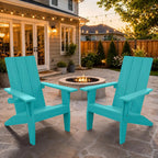 Adirondack Chairs Set of 2 Outdoor: 450lb Capacity&33in Tall Backrest Oversized Modern Adirondack Chairs -, Customized