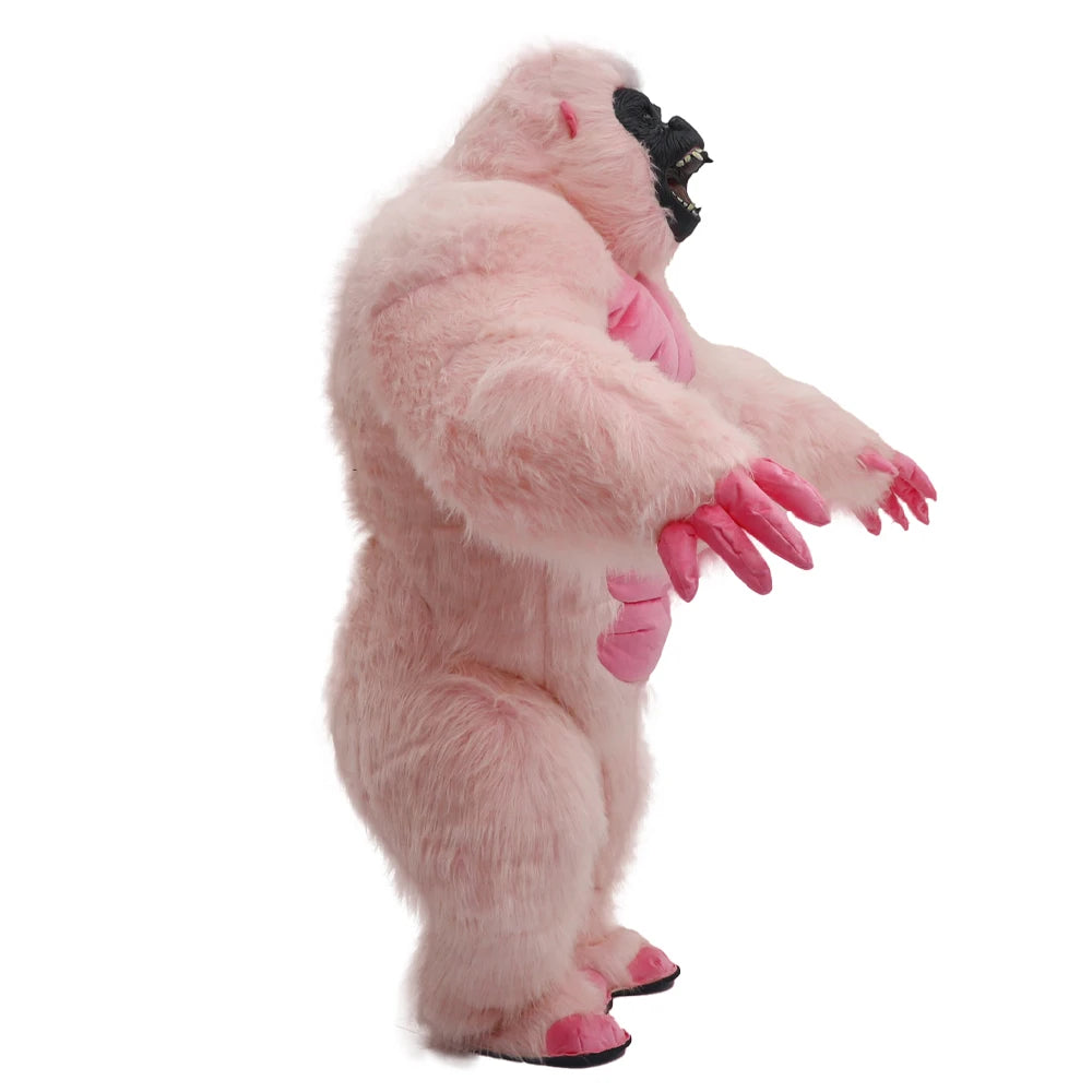2.2M/2.6M Pink KingKong Gorilla Inflatable Costume Mascot Adult Character Cosplay Animal Birthday Party Set with Battery