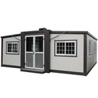 Waterproof Prefab Luxury Villa 20Ft Expandable Container House Prefabricated Portable Mobile Tiny Home with 2 Bedroom