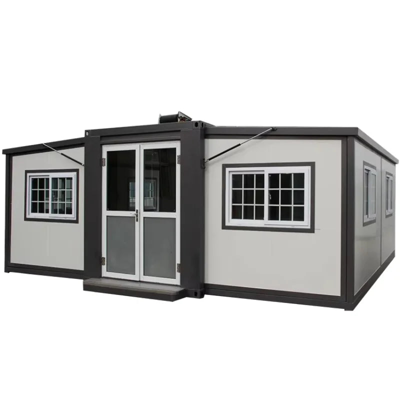 Waterproof Prefab Luxury Villa 20Ft Expandable Container House Prefabricated Portable Mobile Tiny Home with 2 Bedroom