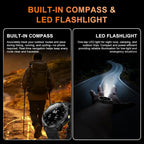 Military-Style Smartwatch for Men with GPS, AMOLED Display, Bluetooth Calling, and 170+ Sports Modes