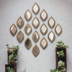 4PCS Boho Tear-Shaped Decorative Wall Mirrors, Acrylic Modern Mirror Wall Art, Bedroom, Office, Bedroom & Living Room Ornament