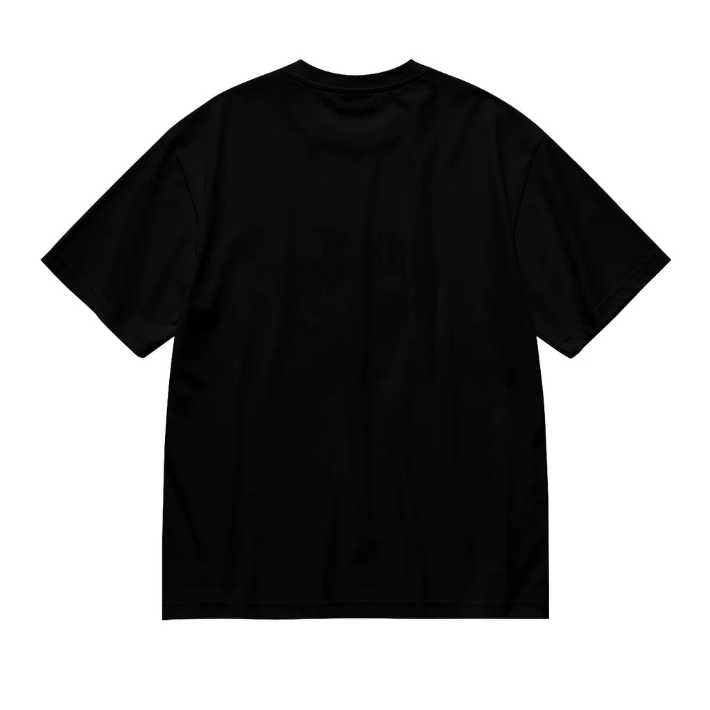 Oversized White Graffiti Print T-shirt Men Women Streetwear Summer Short Sleeve CAVE Graphic Tee Hip Hop Casual Cool Top