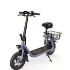 Gyroor Adult Electric Scooter with Seat – 450W Motor, 15-Mile Range, 16 MPH, 12" Tires, Rear Basket, UL2272 Certified, Adjustable Seat for Commuting & Errands