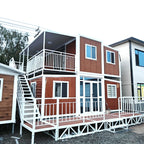Waterproof Prefab Luxury Villa 20Ft Expandable Container House Prefabricated Portable Mobile Tiny Home with 2 Bedroom