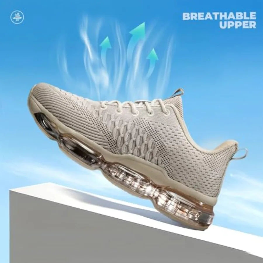 Socviis Men's Air Cushion Running Shoes Breathable Tennis Fashion Sneakers Non Slip Workout Casual Sport Shoes Gym Training Com
