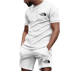 Hot Selling Men's Athletic Outfit Breathable Short Sleeve Tee & Sweatpants Set Casual Sports Suit for Workout Daily Wear