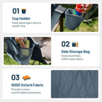 Portable Heavy-Duty Hammock Chair with Adjustable Backrest, Supports 300lbs, Ideal for Camping, Travel, and Patio, Blue 2-Pack
