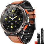 EIGIIS KE5 3ATM Waterproof Smart Watch for Men with LED Flashlight 1.45'' HD Rugged Smartwatch with 530mAh Big Battery