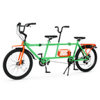ZUKKA 24" Tandem Bike Double Rider Bicycle All Terrain Tire with Basket Rack for Couple Family Outdoor Cycling