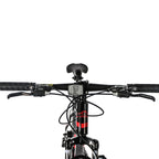 26 Inch 21 Speed Red Black Explorer Mountain Bike High Carbon Steel Frame Shock Absorbing Front Fork Mechanical Disc Brake MTB