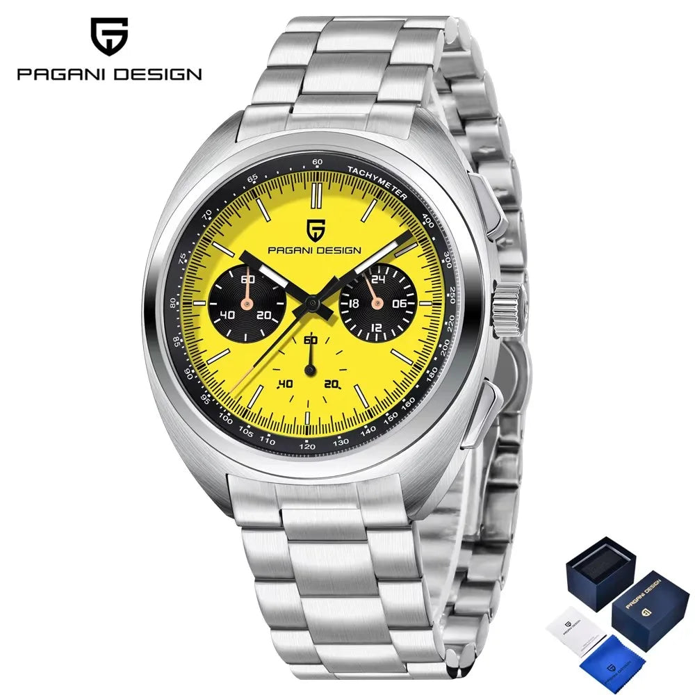2026 New PAGANI DESIGN Panda Men's Watches Quartz Wristwatches Chronograph Luxury Watch For Men AR Sapphire Luminous Waterproof