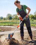 TaskStar Cordless Electric Tiller Garden Cultivator Lightweight Soil Digger Garden Weeding Rotavator Fit Makita 18V Battery Pin