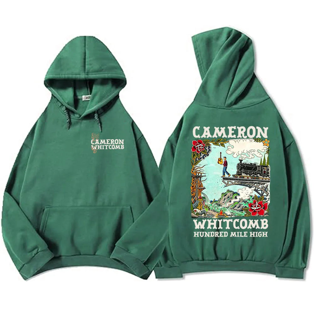 CAMERON WHITCOMB Logo Hoodies Fleece Long Sleeve Hooded Sweatshirt Graphic Merch Unisex Streetwear Loose Casual Men/Women Hoodie