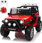 Joyracer 24V 2 Seater Kids Ride on Truck with Remote Control, 4×200W Motor, Electric Battery Powered Toys Car w/ 4 Wheels Spring Suspension, 3 Speeds, LED Lights, Bluetooth Music