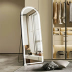 Arched LED Full Length Mirror, 64x23 Inch Large Arch Floor Mirror with Lights, Dimmable Full Body Standing Mirror, Customized