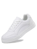 Baasploa Women Casual Sneakers Leather Platform Sneakers Classics Comfort Non-Slip Skateboarding Shoes