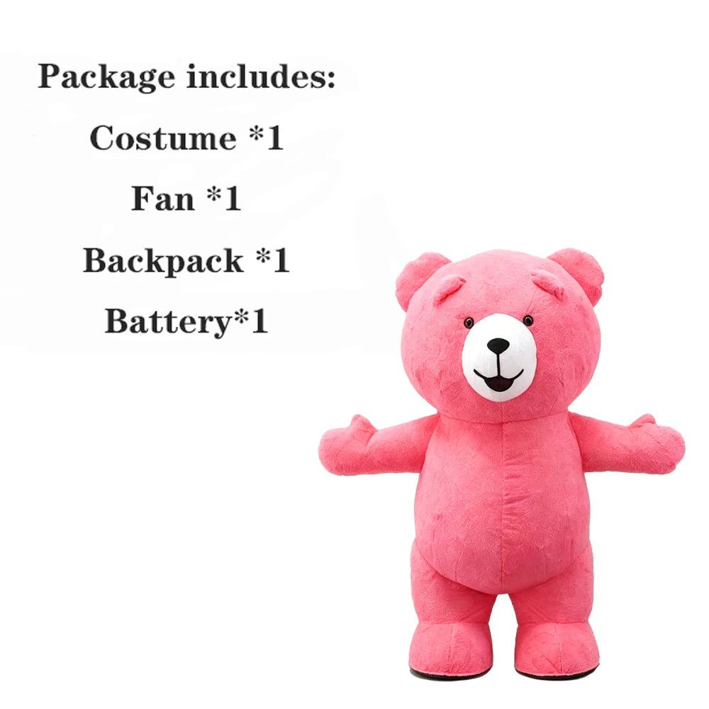 US stock Inflatable Polar Bear Costume Mascot for Advertising Christmas Halloween Adult Fursuit Panda Gorilla Carnival Suit