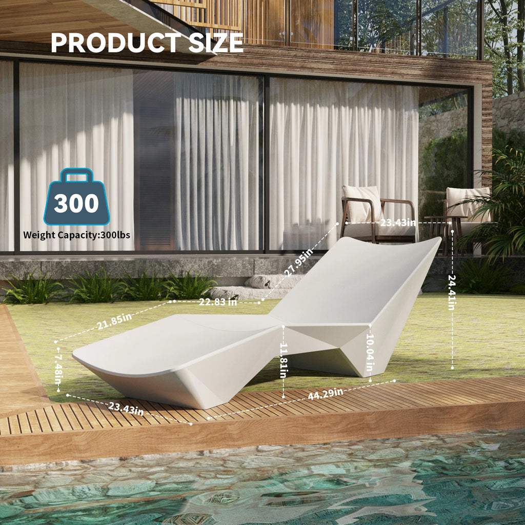 2-Piece Outdoor Furniture Set,S-Shaped Lounge Chair with Side Table, Garden Furniture for Patio, Poolside and Beach