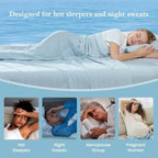 Cozy Bliss Cooling Comforter Queen Size, Cooling Blankets for Hot Sleepers and Night Sweats, Blue Summer Comforter for Queen Siz