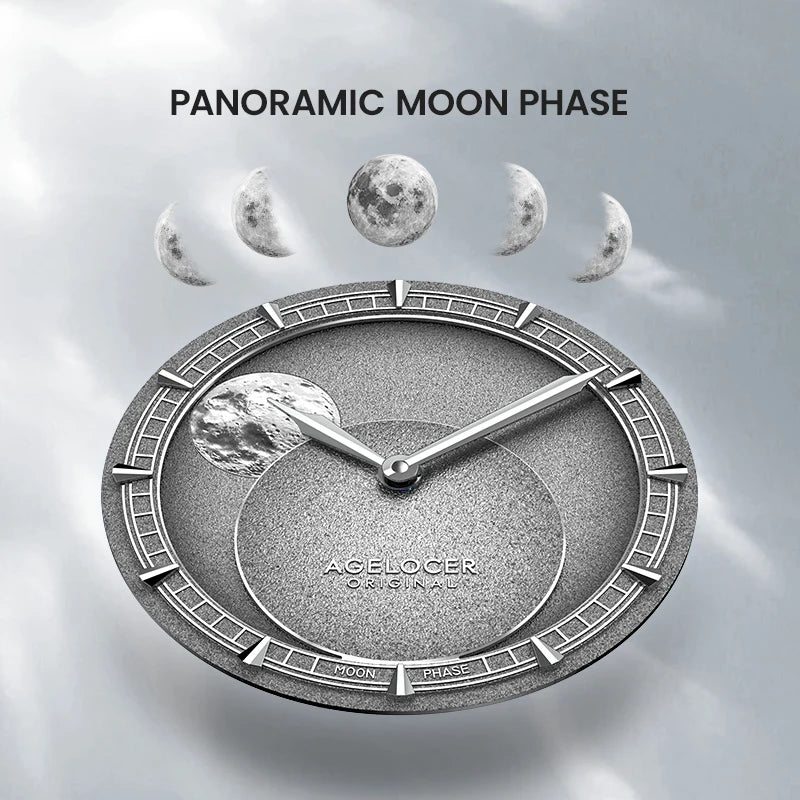 AGELOCER  Major Breakthrough 29.51-Days MoonPhase Original Astronomer Men's Mechanical Watch Birthday Gift for Men