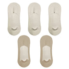5pairs Men's Socks Cotton Breathable Summer Ultra-thin No Show Ice Silk Sock Silicone Non-slip Bottom Absorb Sweat Men Boat Sock