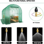 12ft x 6.6ft x 6.6ft Large Walk-in Greenhouse Kit with Watering System for Outdoor Gardening