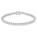 OXTAO Bezel Set Moissanite Tennis Bracelet 14K Gold Filled D Color VVS1 Round Cut Imitation Diamond Bracelet Gifts for Women
