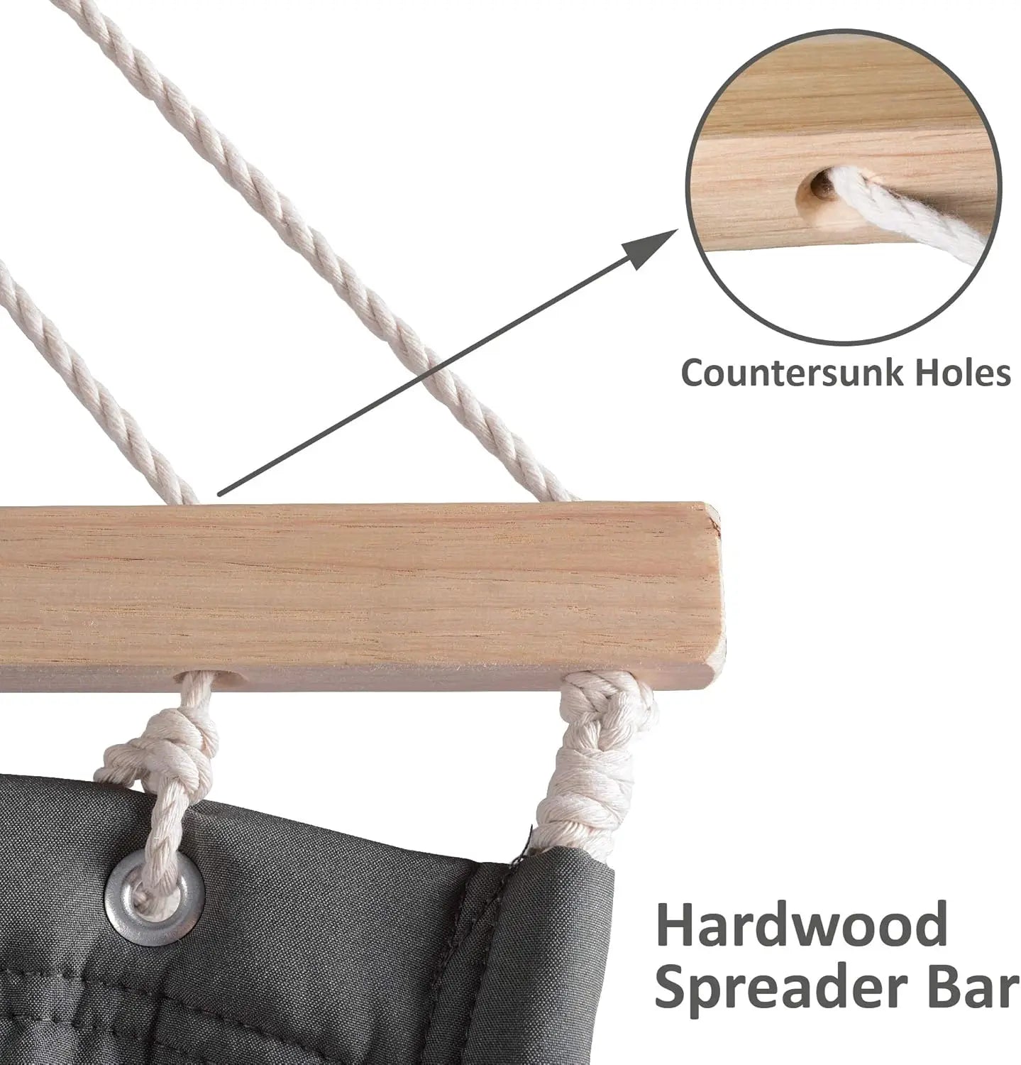 Outdoor Use, 2 Person Heavy Duty Portable Hammock with Stand, 475 lbs Capacity, Dark Grey Color