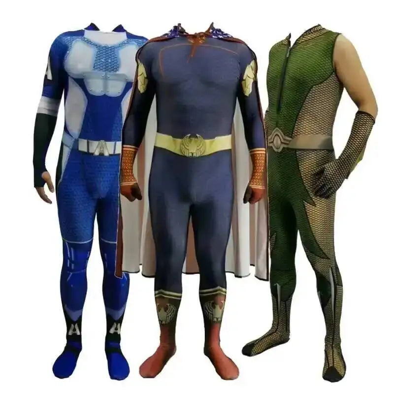 2020 Deep Boys Cosplay Costume Halloween The Seven Homelander A-Train Super Hero Costumes Jumpsuits