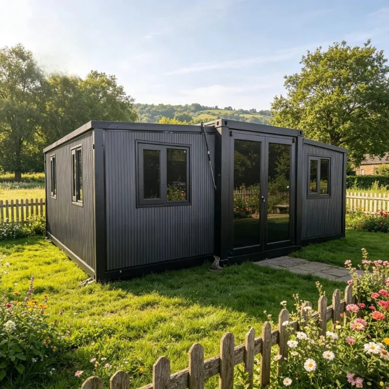 Heavy Duty Steel Frame Yugong Foldable Expandable Container House Portable Prefab Strong Home for Hurricane Zone Earthquake Area