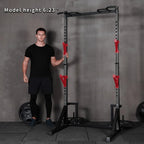 KERDOM Multifunction Power Rack with Pull up Bar, Heavy Capacity 360kg, Height Adjustable Squat Stand Rack for Home Gym Equipment, Power Tower Pull Up Dip Station Training Fitness Equipment for Home Outdoor Muscles Trainer, B