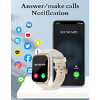 Smart Watches for Men and Women with 2 Bands, 1.8" Display, Fitness Tracker, Waterproof White