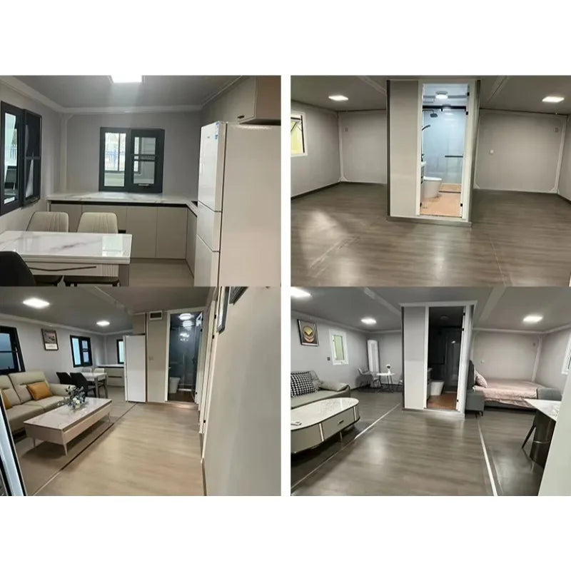 Waterproof Prefab Luxury Villa 20Ft Expandable Container House Prefabricated Portable Mobile Tiny Home with 2 Bedroom