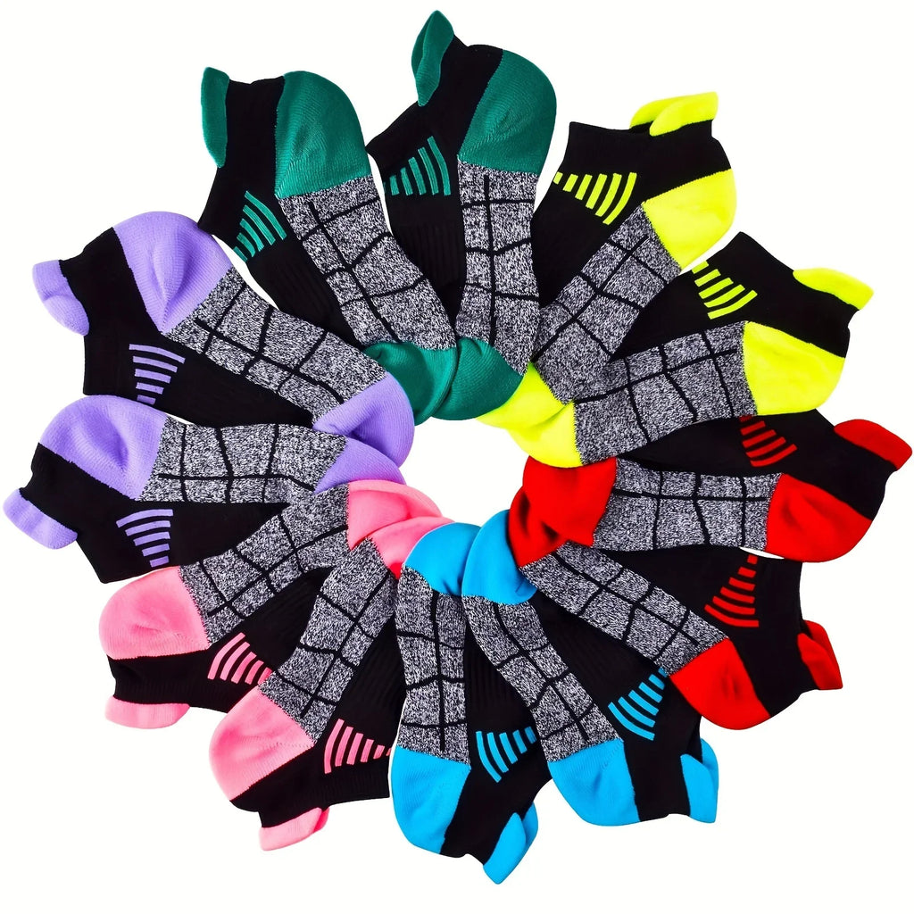 6 Pairs Spring/Summer Ladies' Athletic Socks, Airy & Sweat-Absorbing Low-Cut Socks, Everyday Socks, Ideal Present Option